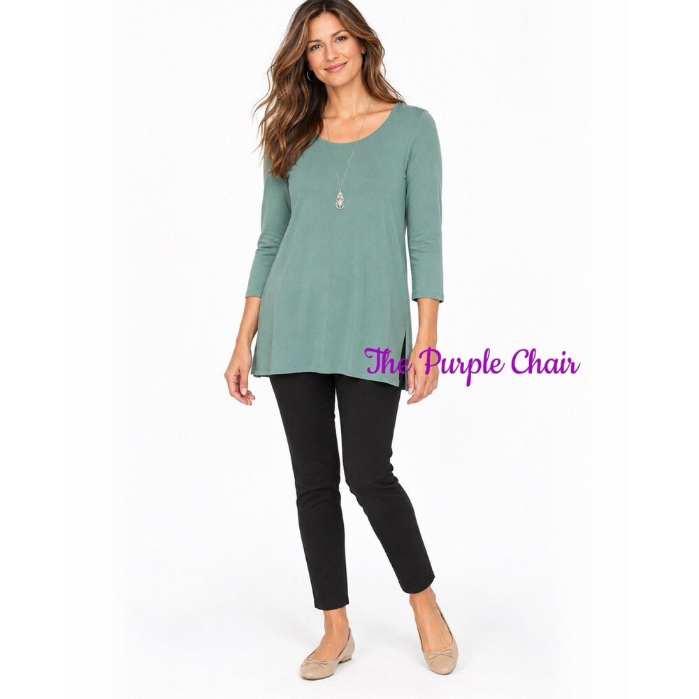 J JILL NWT Green Wearever Scoop-Neck Tunic XS